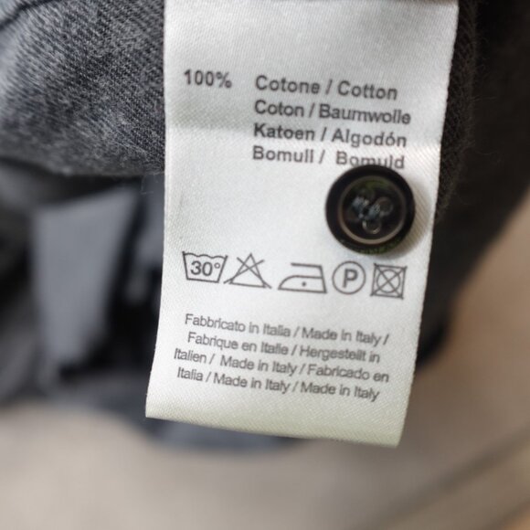 Brett Johnson Mens Shirt Large Gray Solid Flannel Stand Up Collar - Picture 4 of 7